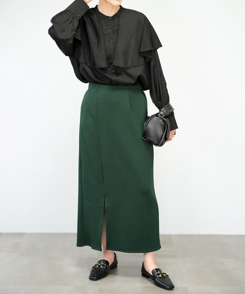 ＡＮＤＪ（アンドジェイ）の「【2022/AW】ケープ風ヨークブラウス（シャツ/ブラウス・レディース・ブラック/ホワイト/ブルー・M）」の20枚目の写真