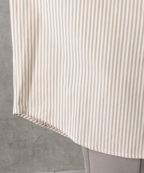 Mac-House(マックハウス)の「POLO BCS ポロ ビーシーエス ストライプ長袖バンドカラーシャツ(シャツ/ブラウス・レディース・ピンク・フリー)」の19枚目の写真