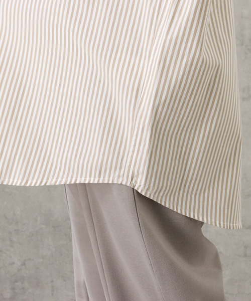 Mac-House(マックハウス)の「POLO BCS ポロ ビーシーエス ストライプ長袖バンドカラーシャツ(シャツ/ブラウス・レディース・ピンク・フリー)」の11枚目の写真