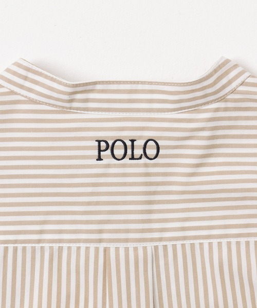 Mac-House(マックハウス)の「POLO BCS ポロ ビーシーエス ストライプ長袖バンドカラーシャツ(シャツ/ブラウス・レディース・ピンク・フリー)」の4枚目の写真