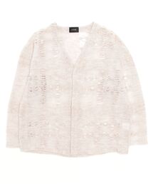 LUSOR | LUSOR（ルーソル）WOOL NYLON DAMEGE CD ダメージ風カーディガン(カーディガン/ボレロ)
