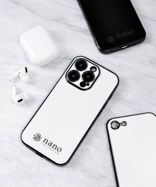 NANO universe（ナノユニバース）の「iPhone14 iPhone14Pro iPhone13 iPhoneSE メッキ加工 背面 スマホケース ナノユニバース [メッキメタルケース]（スマホケース/カバー・メンズ・ブラック/ホワイト・N/O/A）」の13枚目の写真