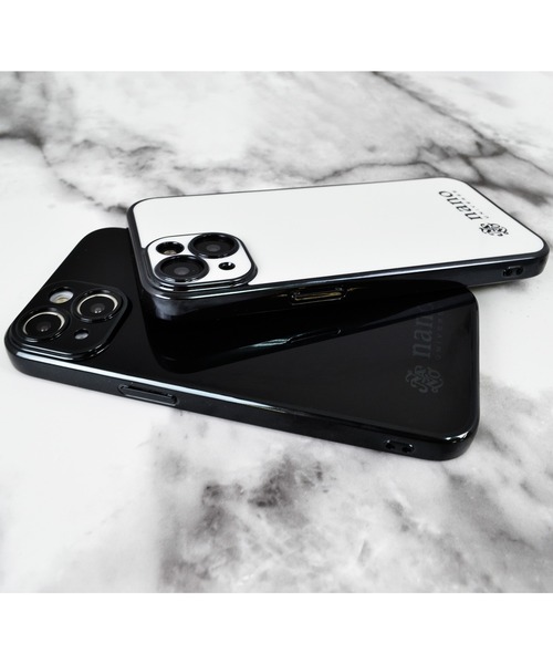 NANO universe（ナノユニバース）の「iPhone14 iPhone14Pro iPhone13 iPhoneSE メッキ加工 背面 スマホケース ナノユニバース [メッキメタルケース]（スマホケース/カバー・メンズ・ブラック/ホワイト・N/O/A）」の5枚目の写真