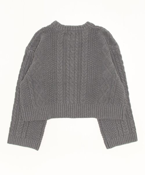 MOUSSY(マウジー)の「CABLE KNIT トップス(ニット/セーター・レディース・グレー/レッド/ネイビー・FREE)」の16枚目の写真