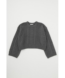 MOUSSY（マウジー）の「CABLE KNIT トップス（ニット/セーター）」