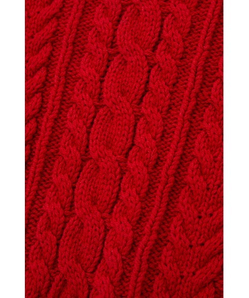 MOUSSY(マウジー)の「CABLE KNIT トップス(ニット/セーター・レディース・グレー/レッド/ネイビー・FREE)」の12枚目の写真