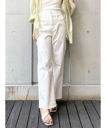 ハイウエストストレートストレッチデニム