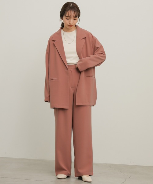 select MOCA(セレクトモカ)の「ベルトデザインルーズスラックス(スラックス・レディース・スモークピンク/グレイッシュベージュ・SMALL/MEDIUM)」の9枚目の写真