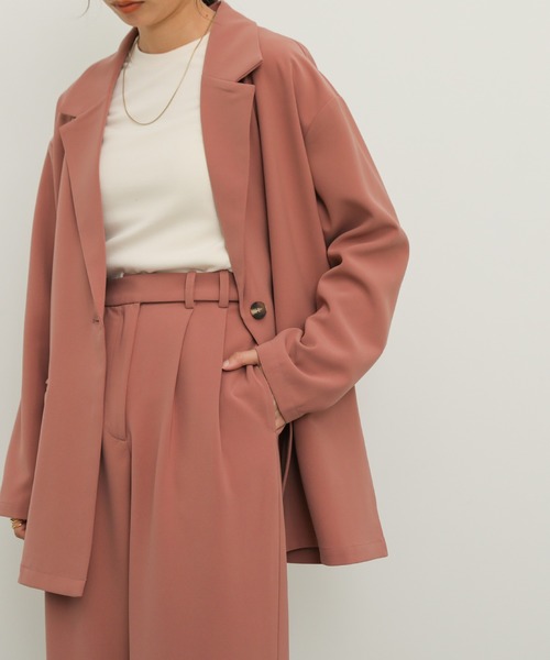 select MOCA(セレクトモカ)の「ベルトデザインルーズスラックス(スラックス・レディース・スモークピンク/グレイッシュベージュ・SMALL/MEDIUM)」の15枚目の写真