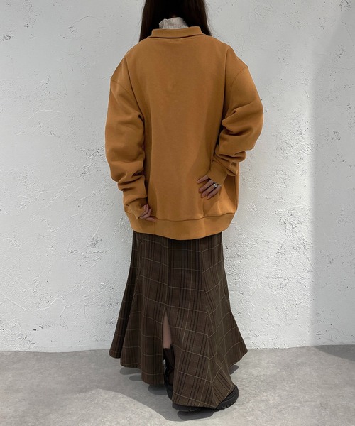apres jour mignon(アプレジュールミニョン)の「裏起毛ハーフジップスウェット【ZOZOTOWN限定アイテム】(スウェット・レディース・ネイビー/アイボリー/オレンジ・X-LARGE/フリー)」の22枚目の写真