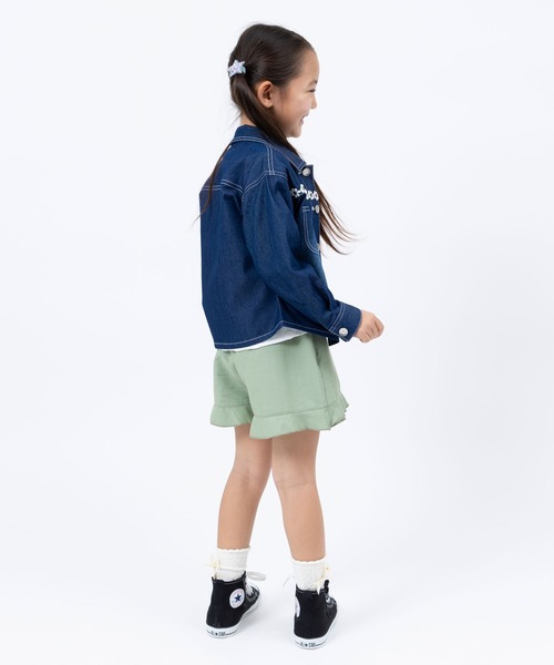 trois lapins kp（トロワラパンケーピー）の「デニムジャケット(120～130)（デニムジャケット・キッズ・ネイビー/マスタード・120cm/130cm）」の5枚目の写真