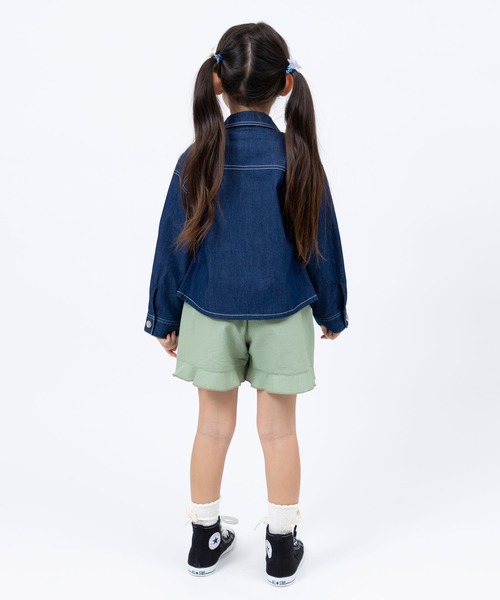 trois lapins kp（トロワラパンケーピー）の「デニムジャケット(120～130)（デニムジャケット・キッズ・ネイビー/マスタード・120cm/130cm）」の6枚目の写真