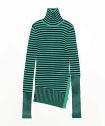 AULA AILA/アウラアイラ/BORDER RIB KNIT