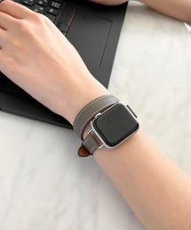 Me% | フェイクレザー2重巻きAppleWatchバンド(デジタル腕時計)