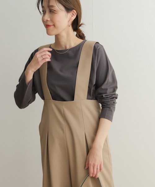 URBAN RESEARCH DOORS（アーバンリサーチドアーズ）の「コットンボートネックカットソー（Tシャツ/カットソー・レディース・チャコールグレー/オフホワイト/ライトベージュ・MEDIUM）」の11枚目の写真