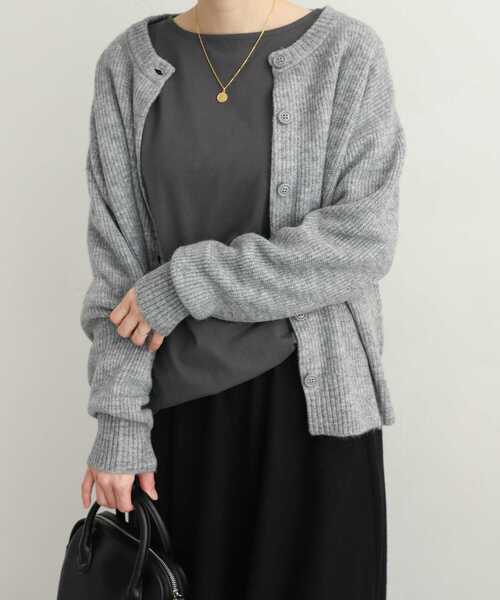 URBAN RESEARCH DOORS（アーバンリサーチドアーズ）の「コットンボートネックカットソー（Tシャツ/カットソー・レディース・チャコールグレー/オフホワイト/ライトベージュ・MEDIUM）」の16枚目の写真