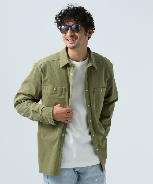 BAYFLOW（ベイフロー）の「ストレッチCALコールシャツ（シャツ/ブラウス・メンズ・カーキ/ベージュ/ピンク・MEDIUM/LARGE）」の2枚目の写真