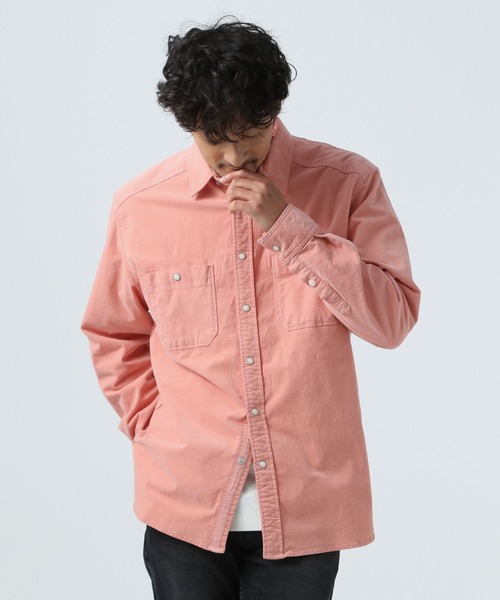 BAYFLOW（ベイフロー）の「ストレッチCALコールシャツ（シャツ/ブラウス・メンズ・カーキ/ベージュ/ピンク・MEDIUM/LARGE）」の3枚目の写真