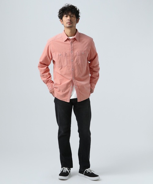 BAYFLOW（ベイフロー）の「ストレッチCALコールシャツ（シャツ/ブラウス・メンズ・カーキ/ベージュ/ピンク・MEDIUM/LARGE）」の4枚目の写真