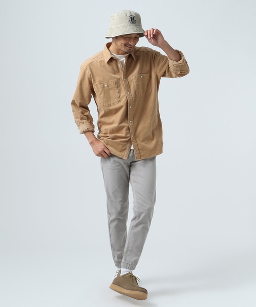 BAYFLOW（ベイフロー）の「ストレッチCALコールシャツ（シャツ/ブラウス・メンズ・カーキ/ベージュ/ピンク・MEDIUM/LARGE）」の5枚目の写真