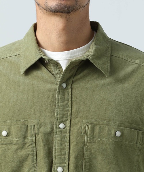 BAYFLOW（ベイフロー）の「ストレッチCALコールシャツ（シャツ/ブラウス・メンズ・カーキ/ベージュ/ピンク・MEDIUM/LARGE）」の10枚目の写真