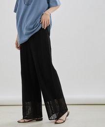 SALON adam et rope' | 【セットアップ対応・洗える】レースイージーパンツ(その他パンツ)