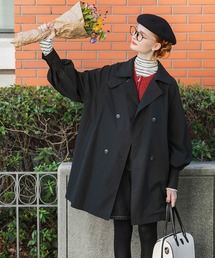 BONLECILL | 2way バックヨーク ボリュームスリーブ ショートトレンチコート(トレンチコート)