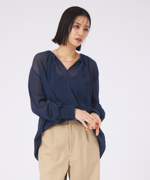 qualite | クレープギャザーカットソー(Tシャツ/カットソー)