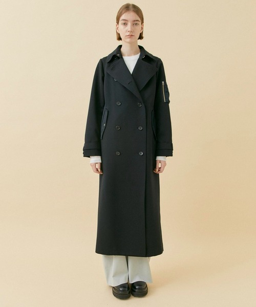 CITY TOKYO(シティトウキョウ)の「MA1ドッキングコート(トレンチコート・レディース・キャメル/ブラック・1/2)」の7枚目の写真