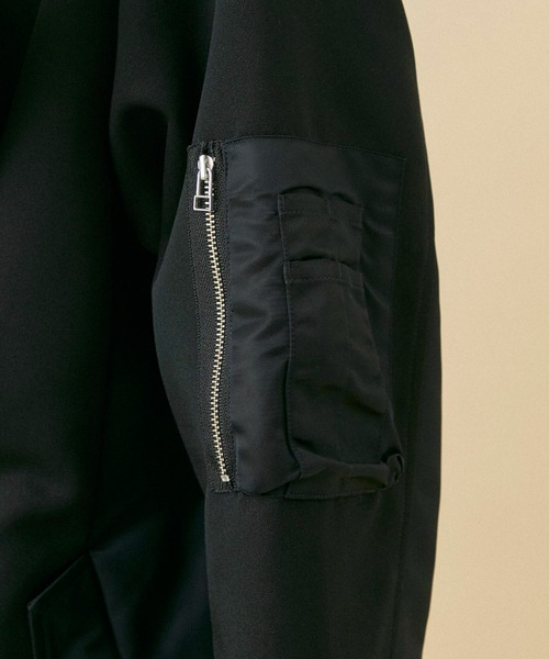 CITY TOKYO(シティトウキョウ)の「MA1ドッキングコート(トレンチコート・レディース・キャメル/ブラック・1/2)」の13枚目の写真