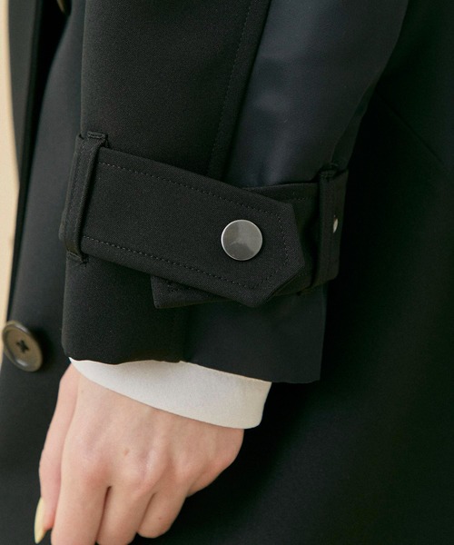 CITY TOKYO(シティトウキョウ)の「MA1ドッキングコート(トレンチコート・レディース・キャメル/ブラック・1/2)」の14枚目の写真