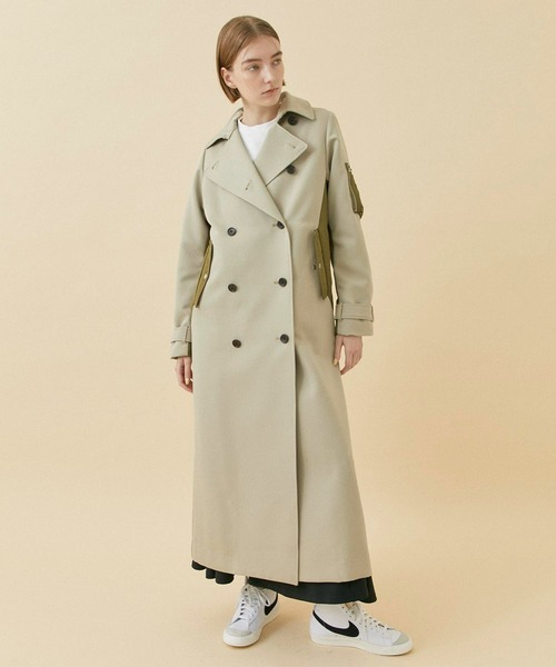 CITY TOKYO(シティトウキョウ)の「MA1ドッキングコート(トレンチコート・レディース・キャメル/ブラック・1/2)」の18枚目の写真