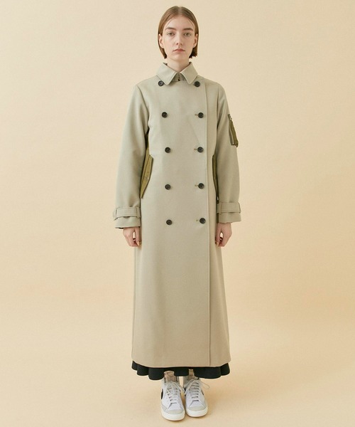 CITY TOKYO(シティトウキョウ)の「MA1ドッキングコート(トレンチコート・レディース・キャメル/ブラック・1/2)」の21枚目の写真