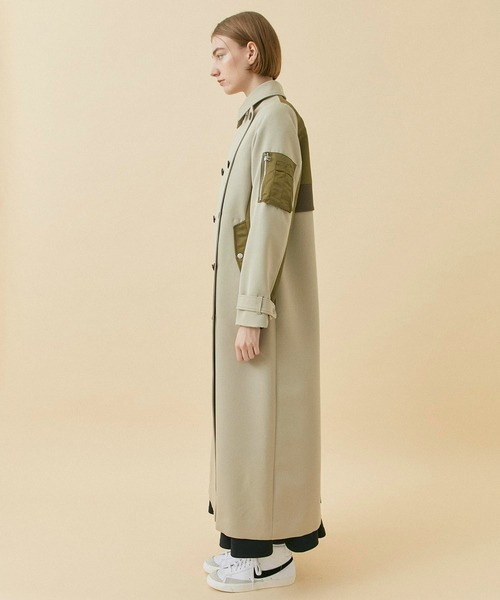 CITY TOKYO(シティトウキョウ)の「MA1ドッキングコート(トレンチコート・レディース・キャメル/ブラック・1/2)」の22枚目の写真