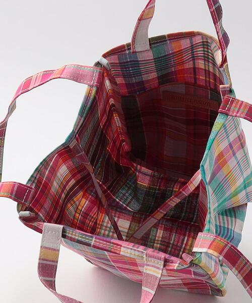 Steven Alan（スティーブンアラン）の「＜AMIACALVA＞MADRAS CHECK BAG MEDIUM/ショルダーバッグ（ショルダーバッグ・レディース・レッド/ケリー・FREE）」の5枚目の写真