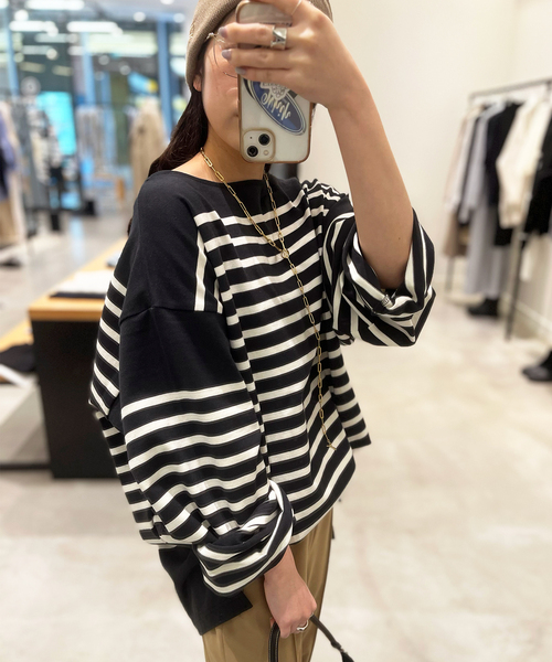 Johnbull Private labo（ジョンブルプライベートラボ）の「【JOHNBULL/ジョンブル】オーバーサイズバスクTシャツ（Tシャツ/カットソー・レディース・ブラック/ホワイト・FREE）」の22枚目の写真