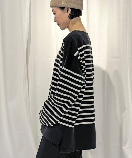 Johnbull Private labo（ジョンブルプライベートラボ）の「【JOHNBULL/ジョンブル】オーバーサイズバスクTシャツ（Tシャツ/カットソー・レディース・ブラック/ホワイト・FREE）」の19枚目の写真