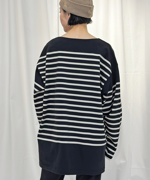 Johnbull Private labo（ジョンブルプライベートラボ）の「【JOHNBULL/ジョンブル】オーバーサイズバスクTシャツ（Tシャツ/カットソー・レディース・ブラック/ホワイト・FREE）」の18枚目の写真