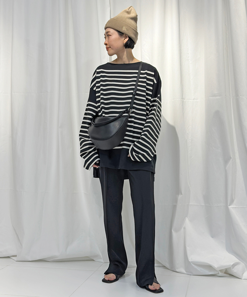 Johnbull Private labo（ジョンブルプライベートラボ）の「【JOHNBULL/ジョンブル】オーバーサイズバスクTシャツ（Tシャツ/カットソー・レディース・ブラック/ホワイト・FREE）」の17枚目の写真