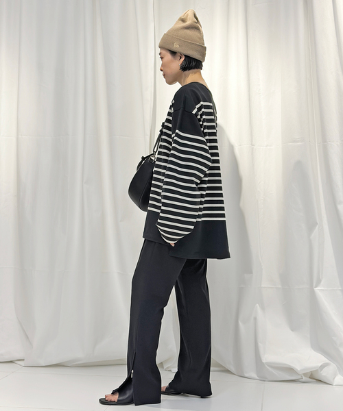 Johnbull Private labo（ジョンブルプライベートラボ）の「【JOHNBULL/ジョンブル】オーバーサイズバスクTシャツ（Tシャツ/カットソー・レディース・ブラック/ホワイト・FREE）」の16枚目の写真