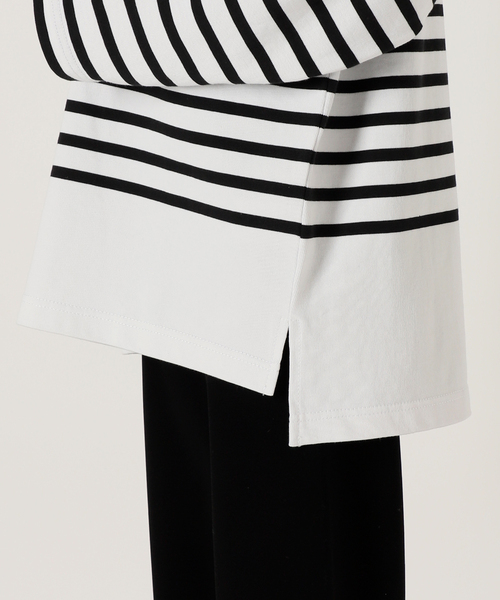 Johnbull Private labo（ジョンブルプライベートラボ）の「【JOHNBULL/ジョンブル】オーバーサイズバスクTシャツ（Tシャツ/カットソー・レディース・ブラック/ホワイト・FREE）」の7枚目の写真