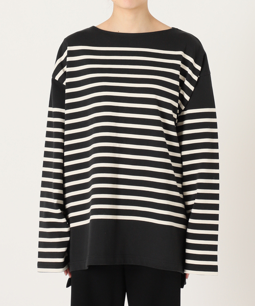 Johnbull Private labo（ジョンブルプライベートラボ）の「【JOHNBULL/ジョンブル】オーバーサイズバスクTシャツ（Tシャツ/カットソー・レディース・ブラック/ホワイト・FREE）」の3枚目の写真