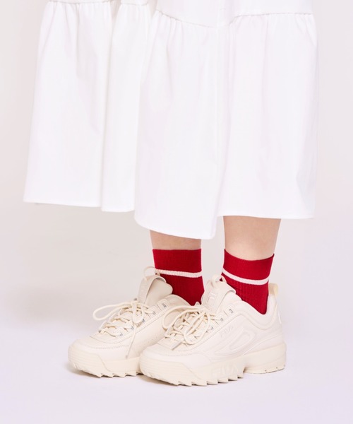 FILA(フィラ)の「ディスラプター2 / Disruptor 2 / 厚底スニーカー(スニーカー・レディース・アイボリー/ブルー系その他/ホワイト/パープル系その他/レッド・22.0cm/22.5cm/25.0cm/27.0cm/26.5cm/23.5cm/23.0cm/24.5cm/25.5cm/28.0cm/24.0cm/26.0cm/27.5cm/29.0cm)」の6枚目の写真