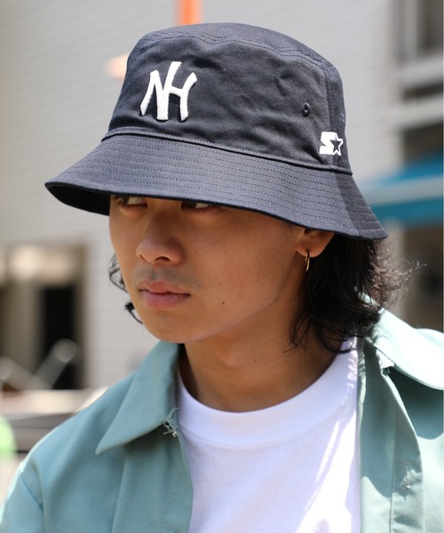 STARTER（スターター）の「【STARTER BLUE】STC C.TWILL NH BUCKET HAT（ハット・メンズ・ネイビー/ベージュ/ブラック・FREE）」の6枚目の写真