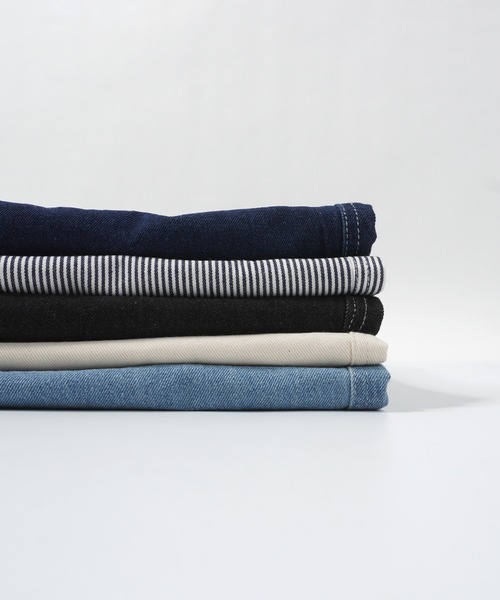 10ozデニムセミワイドペインターパンツ/ワイドパンツデニムメンズデニムパンツレディースストレートジーンズ