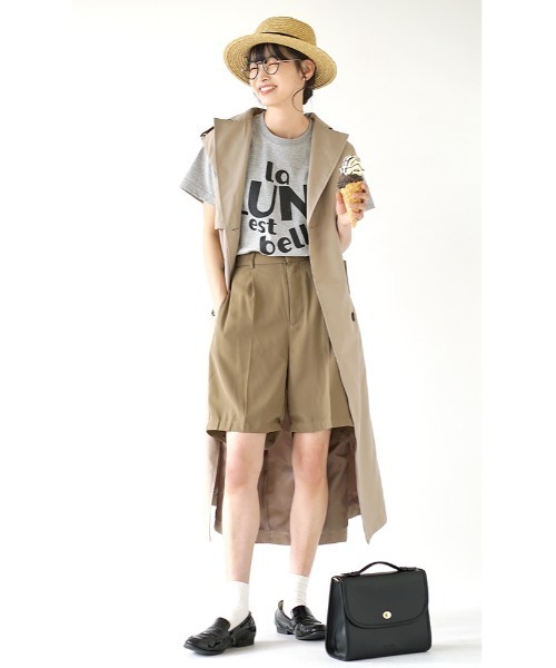 e-zakkamania stores（イーザッカマニアストアーズ）の「2wayデザイン ストレートツイルパンツ（その他パンツ・レディース・クリーム/ブラック/カーキ・M）」の19枚目の写真