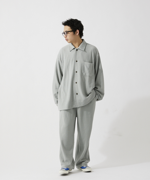 JOURNAL STANDARD relume(ジャーナルスタンダード レリューム)の「ニットジャガード イージーパンツ(その他パンツ・メンズ・ホワイト×ホワイト/ブラック/サファリグリーン・LARGE/MEDIUM)」の8枚目の写真