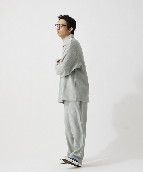 JOURNAL STANDARD relume(ジャーナルスタンダード レリューム)の「ニットジャガード イージーパンツ(その他パンツ・メンズ・ホワイト×ホワイト/ブラック/サファリグリーン・LARGE/MEDIUM)」の14枚目の写真