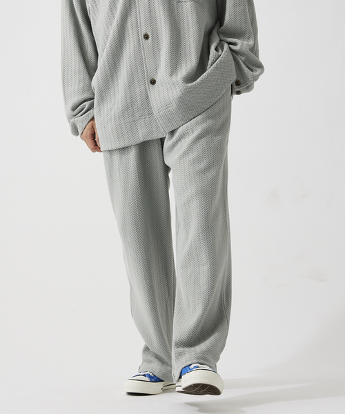 JOURNAL STANDARD relume(ジャーナルスタンダード レリューム)の「ニットジャガード イージーパンツ(その他パンツ・メンズ・ホワイト×ホワイト/ブラック/サファリグリーン・LARGE/MEDIUM)」の17枚目の写真