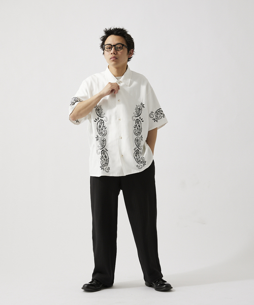 JOURNAL STANDARD relume(ジャーナルスタンダード レリューム)の「ニットジャガード イージーパンツ(その他パンツ・メンズ・ホワイト×ホワイト/ブラック/サファリグリーン・LARGE/MEDIUM)」の11枚目の写真